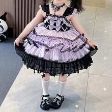 Carregar imagem no visualizador da galeria, Vestido de Kuromi (Sanrio) Incluye moño grande y alas
