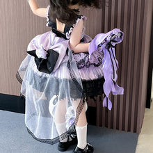 Carregar imagem no visualizador da galeria, Vestido de Kuromi (Sanrio) Incluye moño grande y alas
