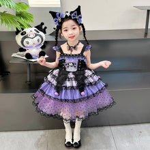Carregar imagem no visualizador da galeria, Vestido de Kuromi (Sanrio) Incluye moño grande y alas
