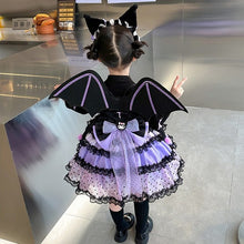 Carregar imagem no visualizador da galeria, Vestido de Kuromi (Sanrio) Incluye moño grande y alas
