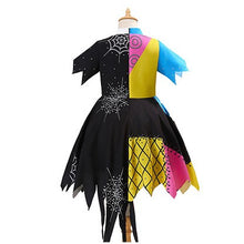 Cargar imagen en el visor de la galería, Vestido mitad colorido, y negro estilo esqueleto de Jack y Sally
