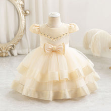Cargar imagen en el visor de la galería, Vestido  con perlas y moño
