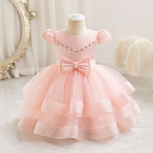 Cargar imagen en el visor de la galería, Vestido  con perlas y moño
