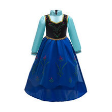 Cargar imagen en el visor de la galería, Vestido Anna de Frozen con brillo y capa
