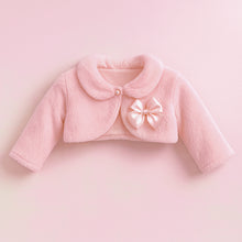 Cargar imagen en el visor de la galería, Bolero peludo mangas largas con moño
