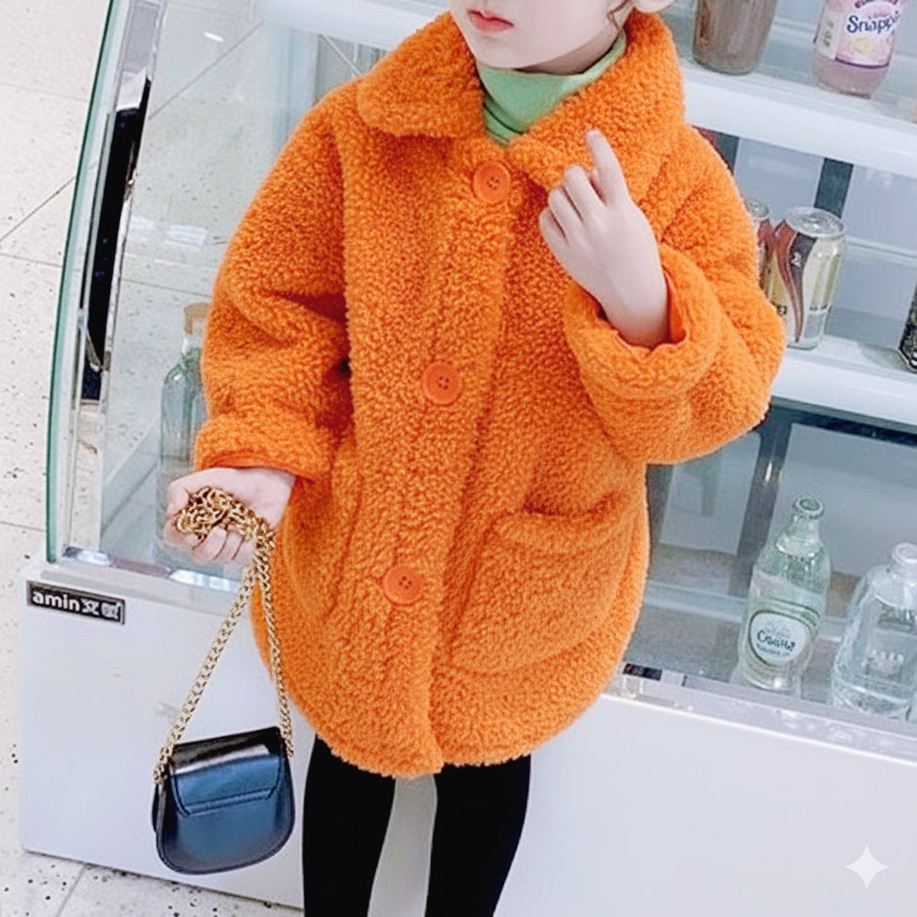 Tapado peludo con bolsillos