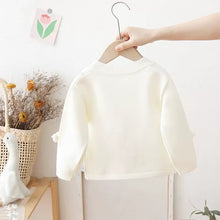 Cargar imagen en el visor de la galería, Abrigo de hilo con bordado de flores
