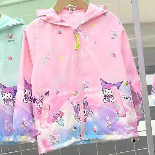 Campera rompeviento con capucha de Kuromi (Sanrio)
