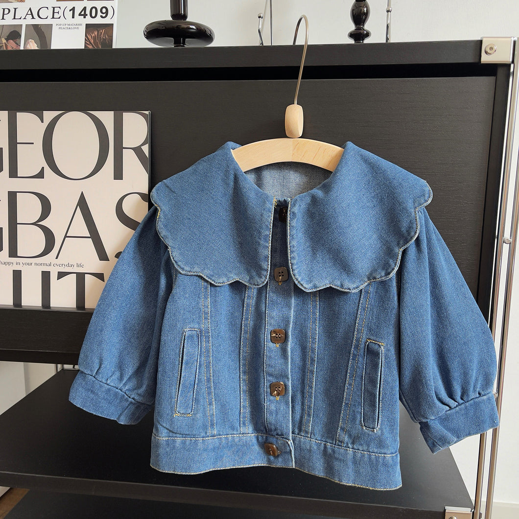 Campera jeans con volados