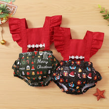 Cargar imagen en el visor de la galería, Body rojo espalda abierta con estampa de navidad
