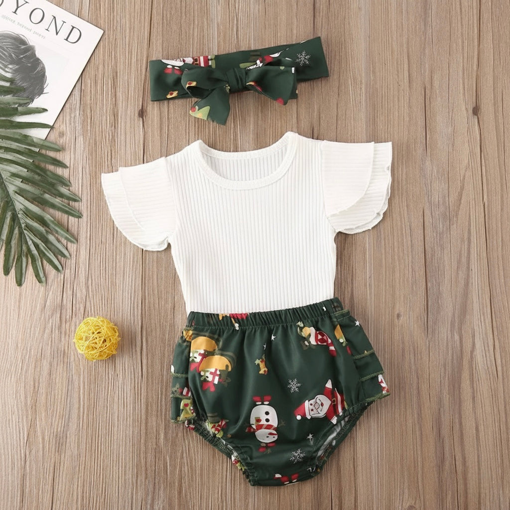 Body detalles navideños y vincha verde