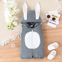 Cargar imagen en el visor de la galería, Body gris con capucha de conejo
