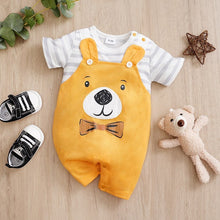 Cargar imagen en el visor de la galería, Body enterizo amarillo de oso con rayas
