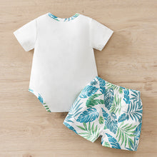 Cargar imagen en el visor de la galería, Body blanco con short de palmeras
