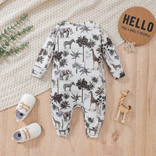 Cargar imagen en el visor de la galería, Body enterizo blanco con estampa de  safari
