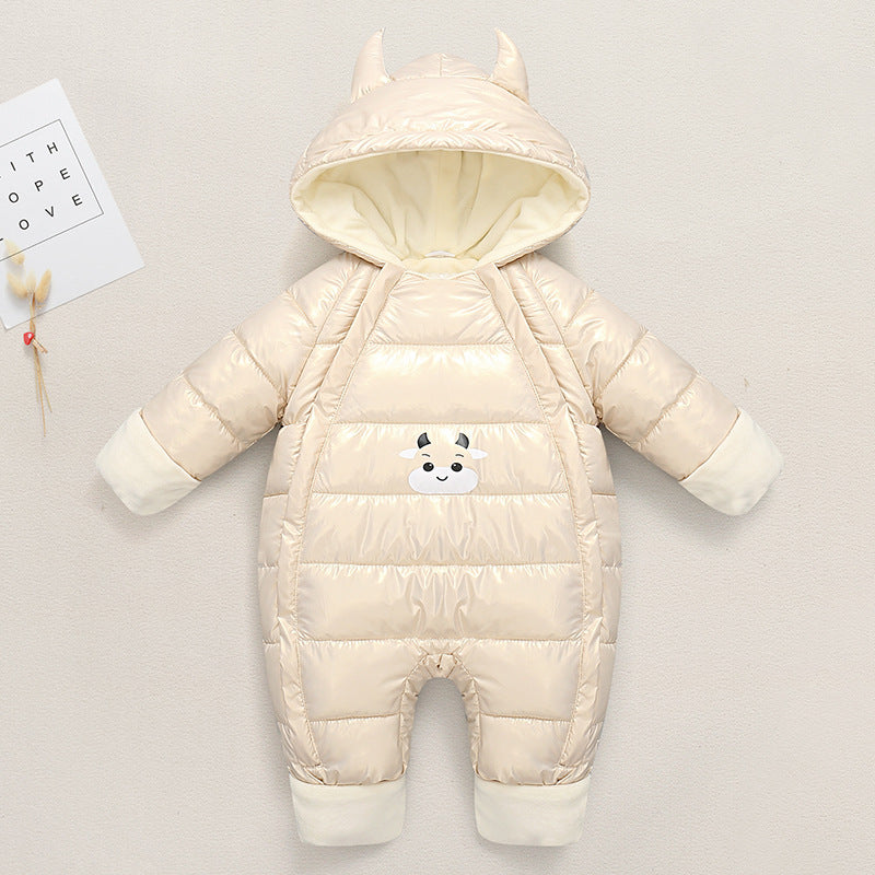 Body enterizo polar de vaca con capucha y cuernos