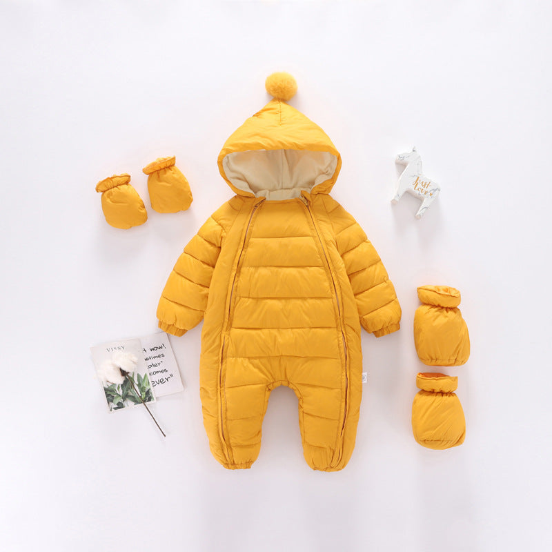 Body enterizo polar con manopla, medias y  capucha