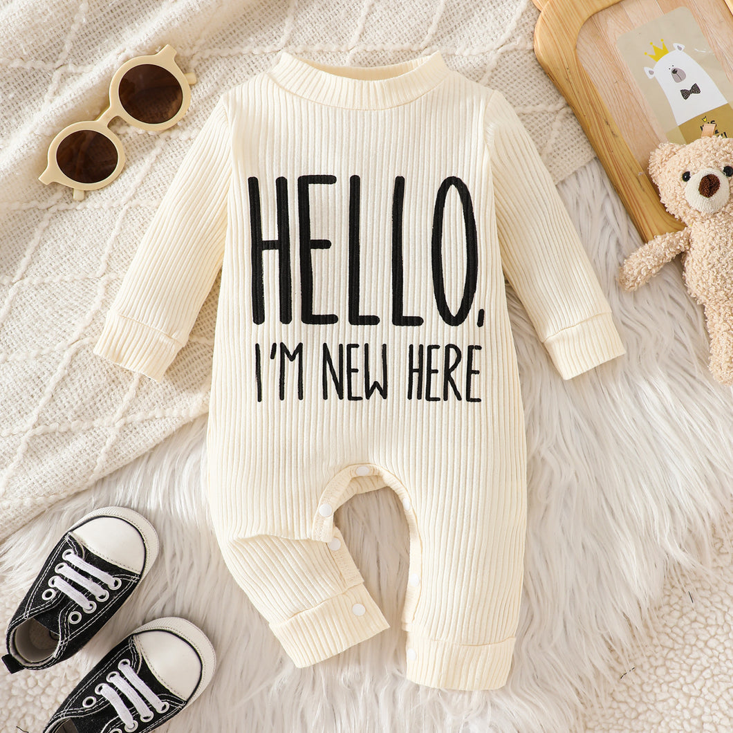 Body enterizo crema con letras