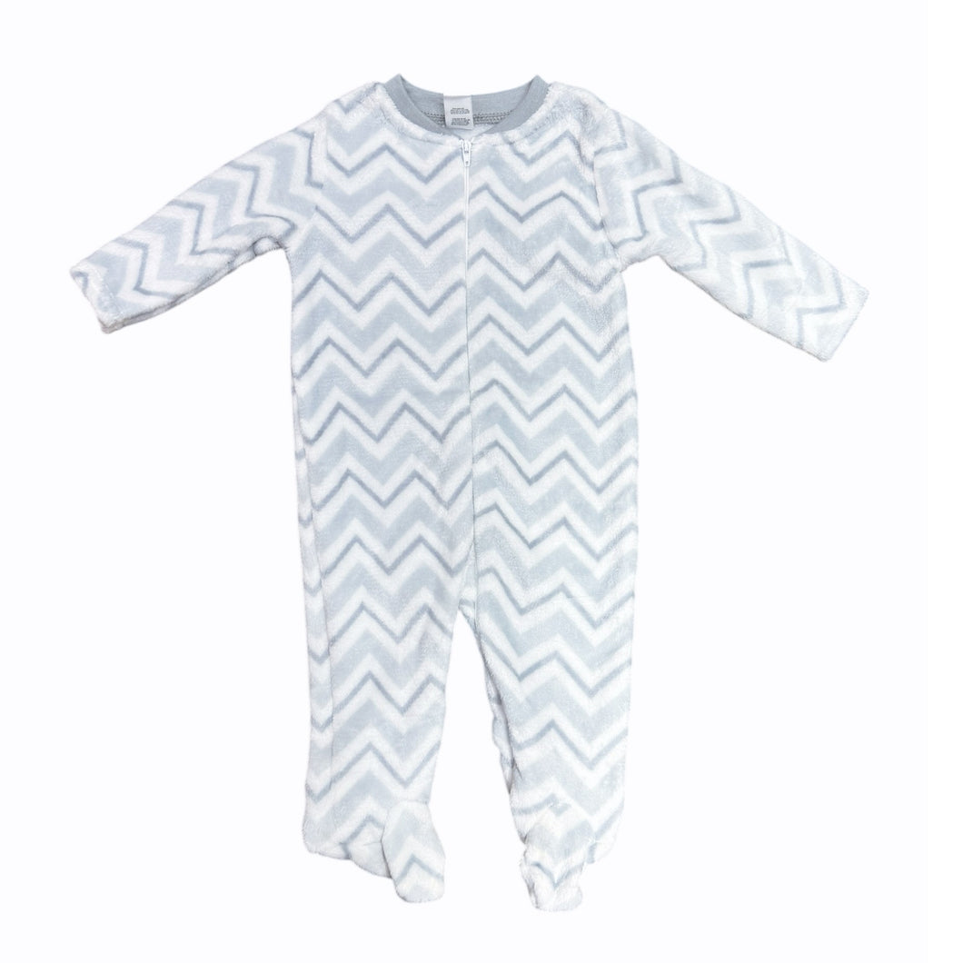 Body osito polar  gris con estampas en zig zag