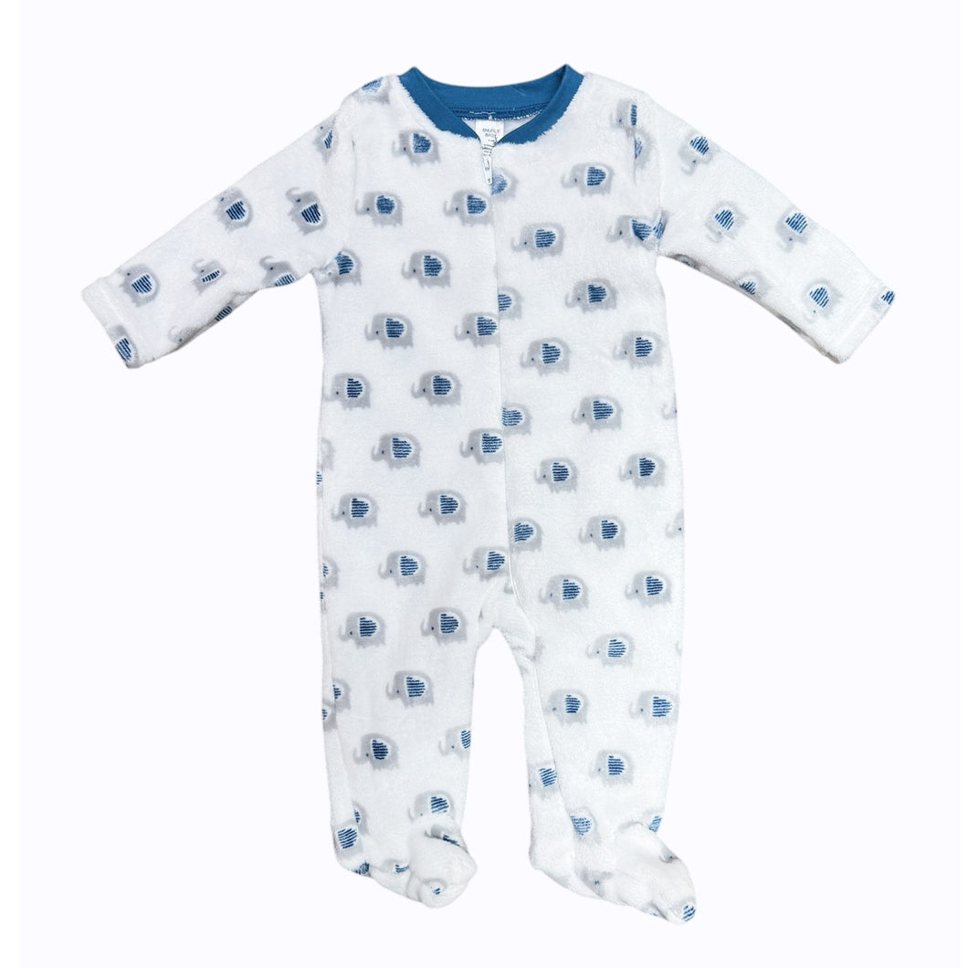 Body osito polar blanco con estampas de elefantes
