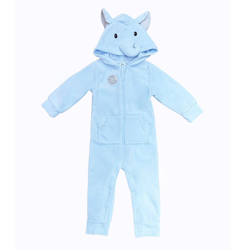 Body enterizo polar celeste con capucha de elefante