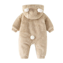 Carregar imagem no visualizador da galeria, Body enterizo polar con capucha beige

