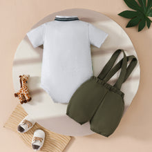 Carregar imagem no visualizador da galeria, Body de safari con moño y short con tirante verde
