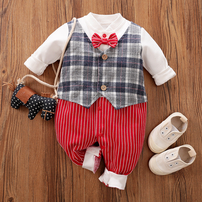 Body doble color cuadrille con moño
