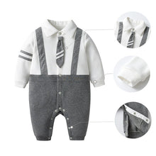 Carregar imagem no visualizador da galeria, Body enterizo gris y blanco con forro polar
