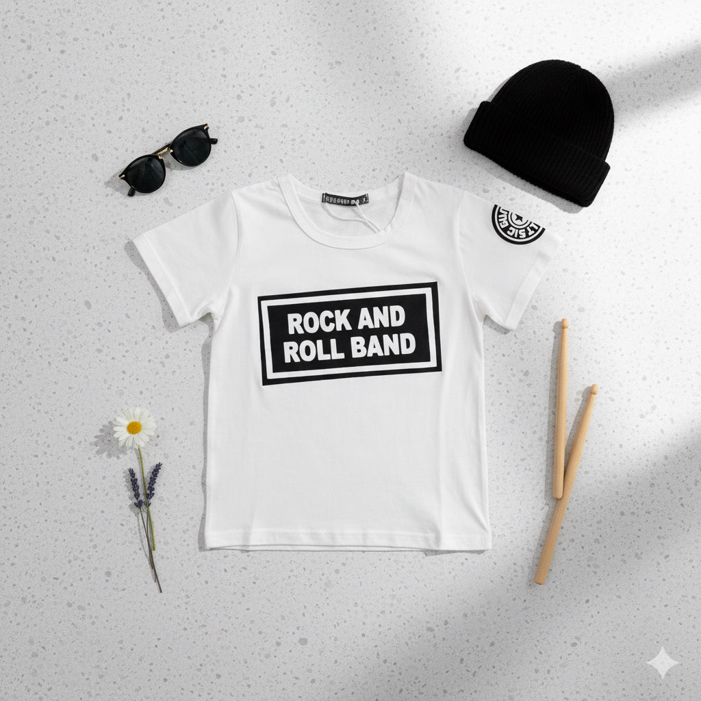 Remera lisa con letras