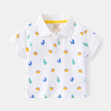 Cargar imagen en el visor de la galería, Remera con estampas de dino estilo polo
