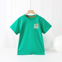 Carregar imagem no visualizador da galeria, Remera liso con estampas de letras en frente y en la espalda
