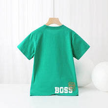 Carregar imagem no visualizador da galeria, Remera liso con estampas de letras en frente y en la espalda
