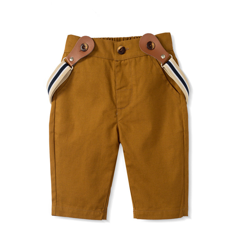 Pantalón marrón con tirantes