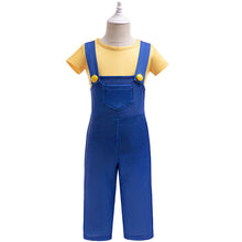 Carregar imagem no visualizador da galeria, Remera amarillo y jardinera azul estilo Minnios
