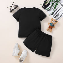 Carregar imagem no visualizador da galeria, Remera y short negro con estampa de Oso
