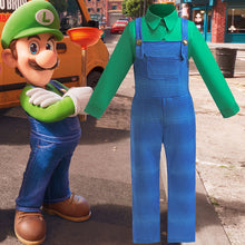 Carregar imagem no visualizador da galeria, Camisa con jardinera azul Estilo Mario Bross
