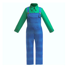 Carregar imagem no visualizador da galeria, Camisa con jardinera azul Estilo Mario Bross
