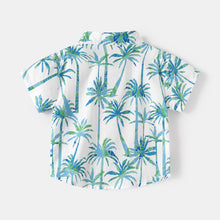 Cargar imagen en el visor de la galería, Camisa blanco con estampas de palmeras
