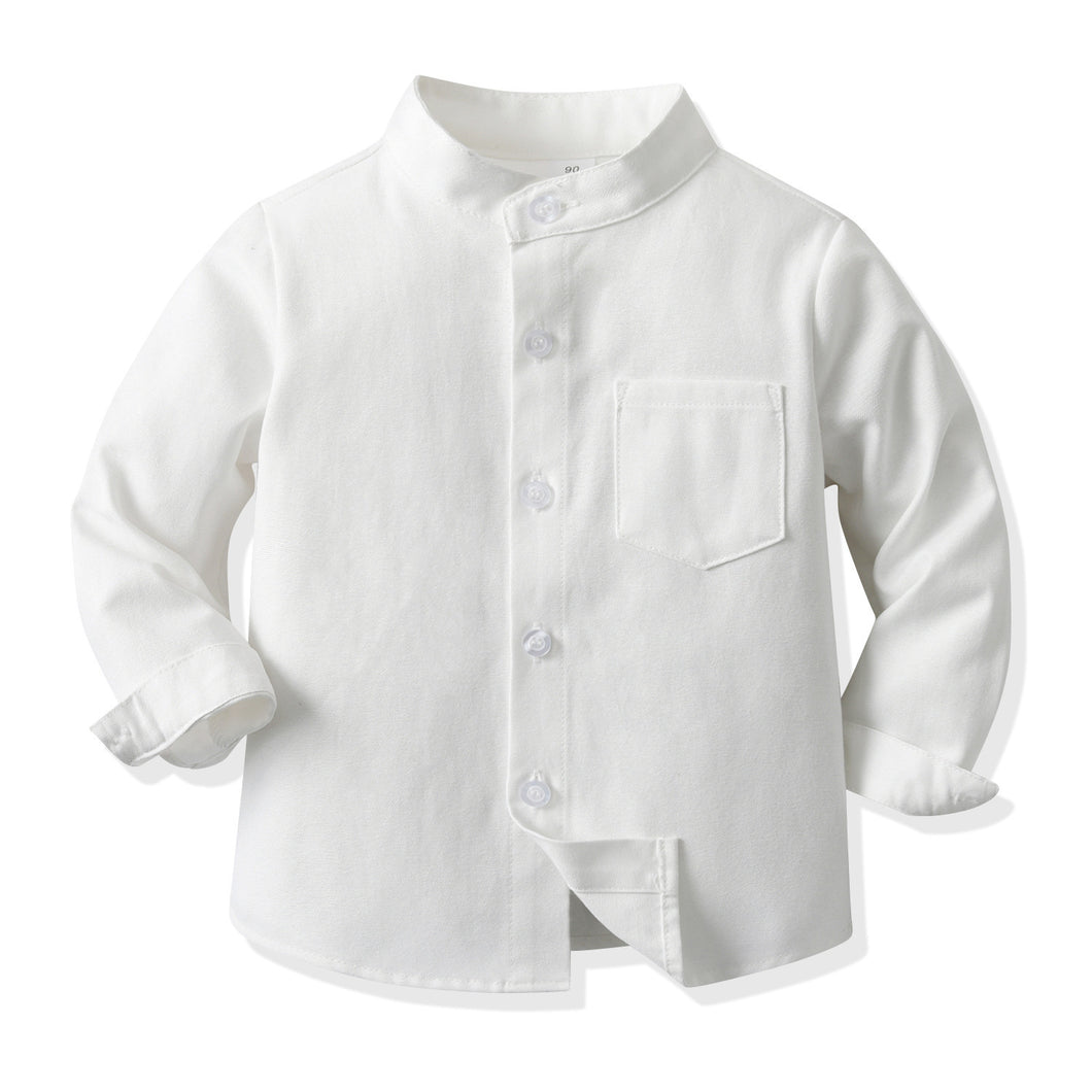 Camisa manga larga con cuello mao