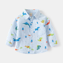 Cargar imagen en el visor de la galería, Camisa celeste de dino
