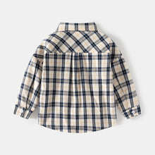 Cargar imagen en el visor de la galería, Camisa cuadrille blanco con negro y rayas amarillo
