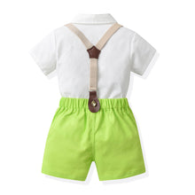 Carregar imagem no visualizador da galeria, Camisa blanca con moño y short con tirante
