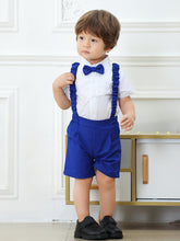 Carregar imagem no visualizador da galeria, Camisa blanca con moño y short con tirante
