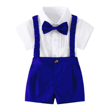 Carregar imagem no visualizador da galeria, Camisa blanca con moño y short con tirante
