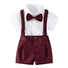 Carregar imagem no visualizador da galeria, Camisa blanca con moño y short con tirante
