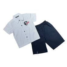 Carregar imagem no visualizador da galeria, Camisa a rayas y short con bolsillo
