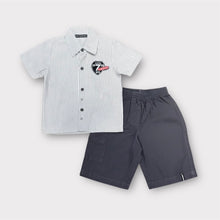Cargar imagen en el visor de la galería, Camisa a rayas y short con bolsillo
