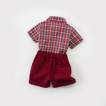 Carregar imagem no visualizador da galeria, Camisa a cuadros con short y moño

