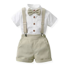 Carregar imagem no visualizador da galeria, Camisa blanco con short, tirante y moño
